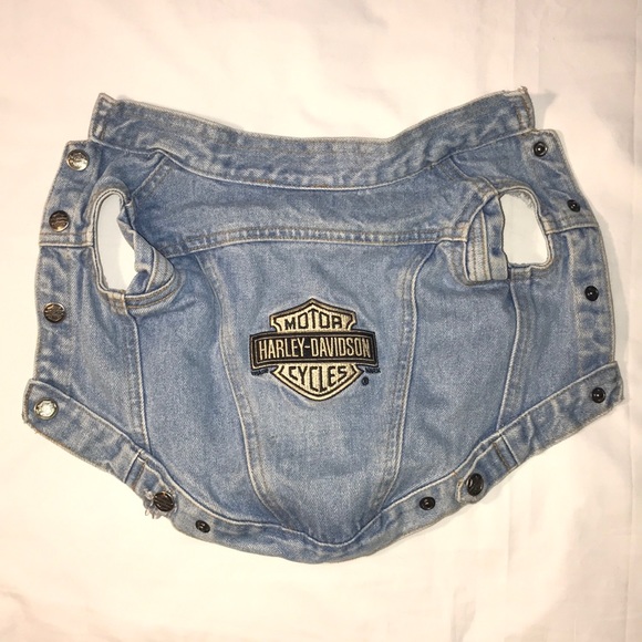 harley davidson denim dog jacket